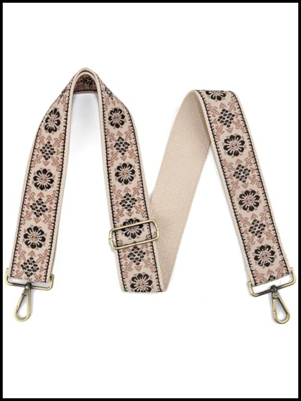 Purse Strap Brushed Brass Hardware Wide Replacement Crossbody Adjustable
